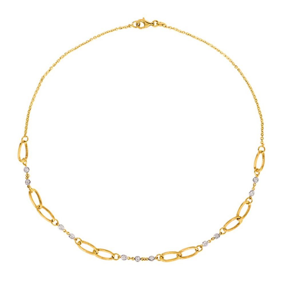 0.66 Carat Diamond Chain Style 'Italiano Collection' Necklace 14K Yellow Gold